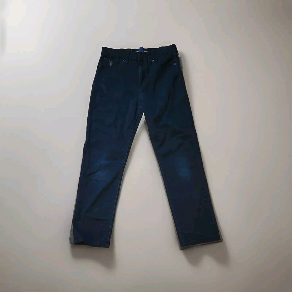 US Polo Assn. Jeans Womens 14 Black Mid-Rise Denim‎ Straight Leg